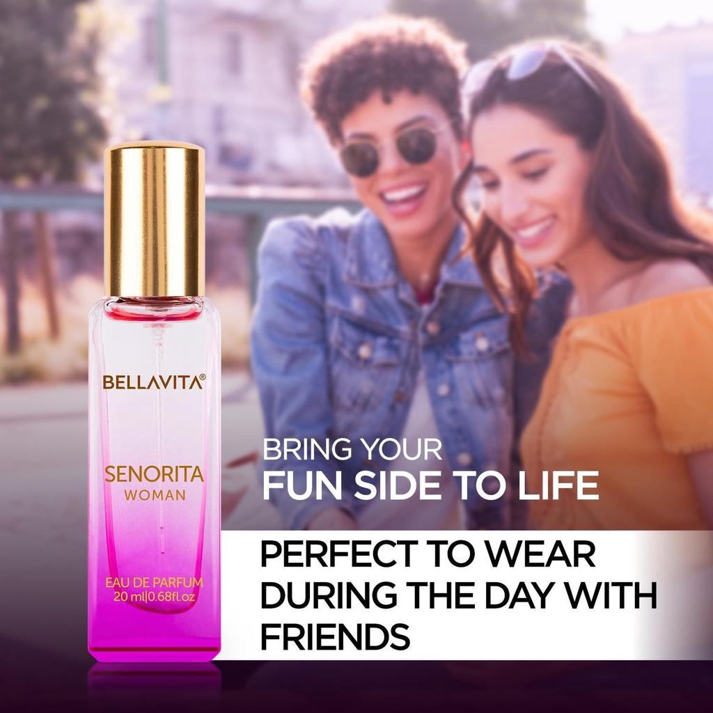 Perfume for Woman | Bella Vita Luxury Date & Senorita Women Long Lasting | Jasmine, Vanilla, Lotus & Musk | Floral, Fruity & Woody