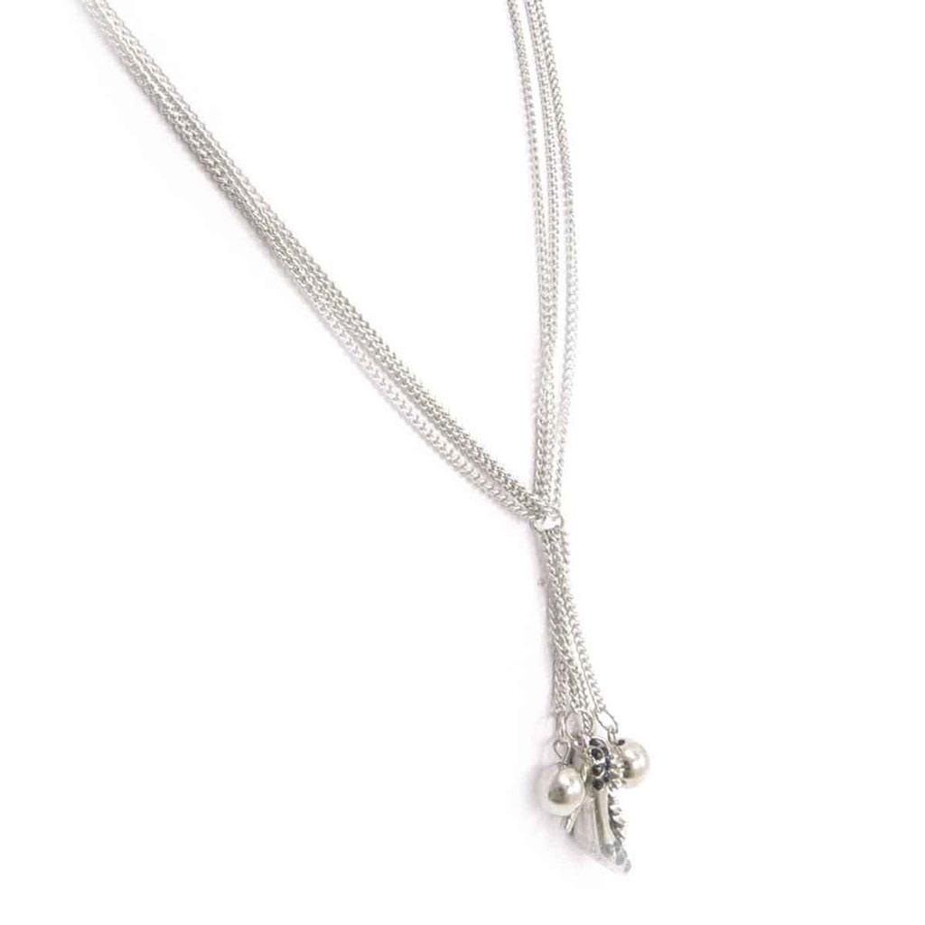 Les Trésors De Lily [J7968] - Designer Necklace 'Scarlett' Black Silver (shoe)