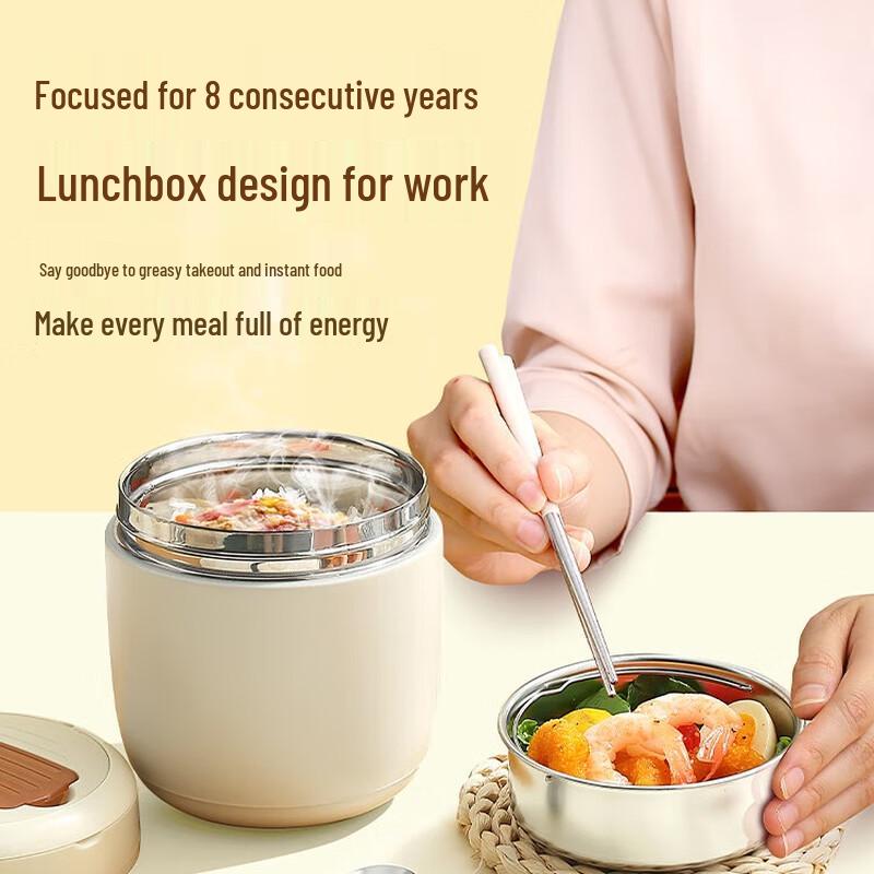 GOWKE 1.5L 304 Stainless Steel Insulated Lunch Box