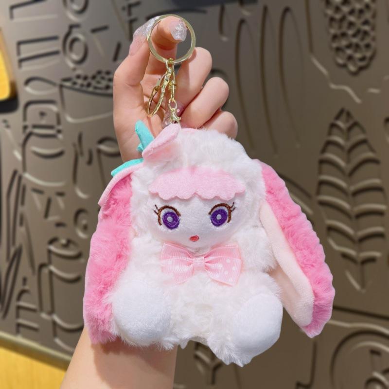 

Stuffed Animal Plush Toy Elf Rabbit Keychain Bag Backpack Pendant