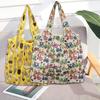 Practical Eco-friendly Keep Tidy Easily Cleaning Flower Pattern Shopping Bag Outdoor Handbag for Mall Beach Tote