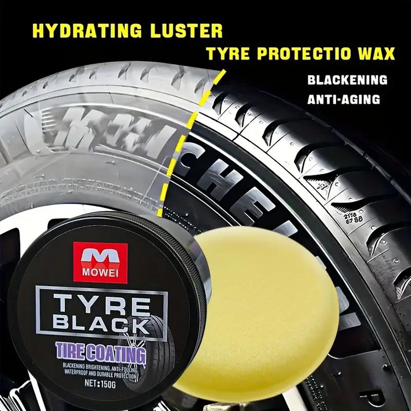 

Tire renewal wax, shiny black, long-lasting tire gloss and protection, restores and enhances tire appearance, covering gray hair 150ml