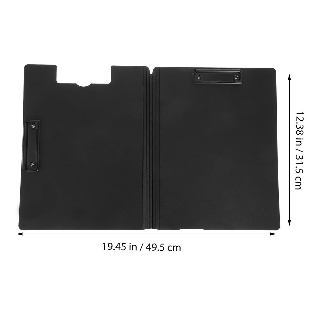 Foldable A4 Clipboard with Double Clips Plastic Document Folder for Office Student Nurse School Organization Tool