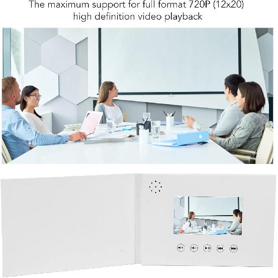 Video Brochure, Electronic Greeting Card, Exquisite High Code Rate LCD Screen Video Greeting Card, HD Video Playback for Medium and Highend