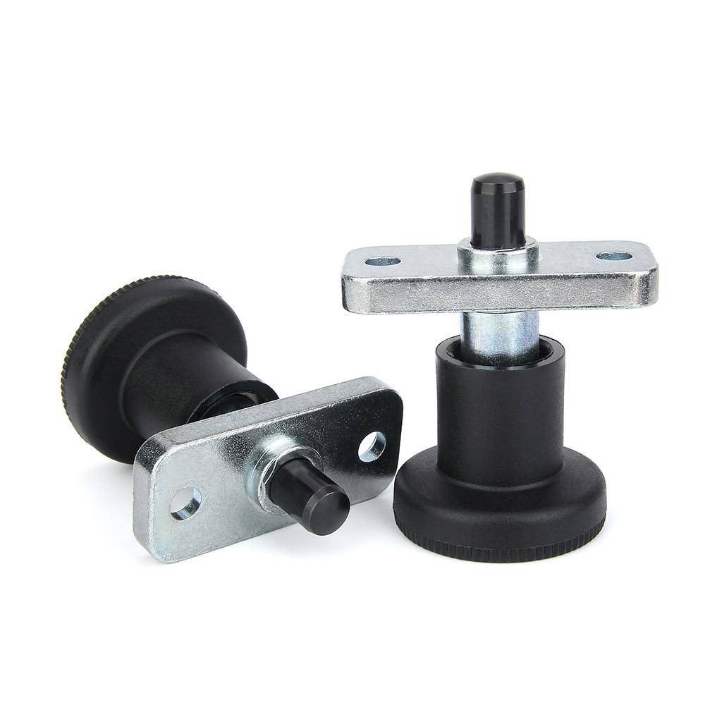 3 Colors Plastic Knob Steel Pin Plate Mount Lock-Out Hand Retractable Spring Plungers Indexing Plungers With Steel Plunger Pin