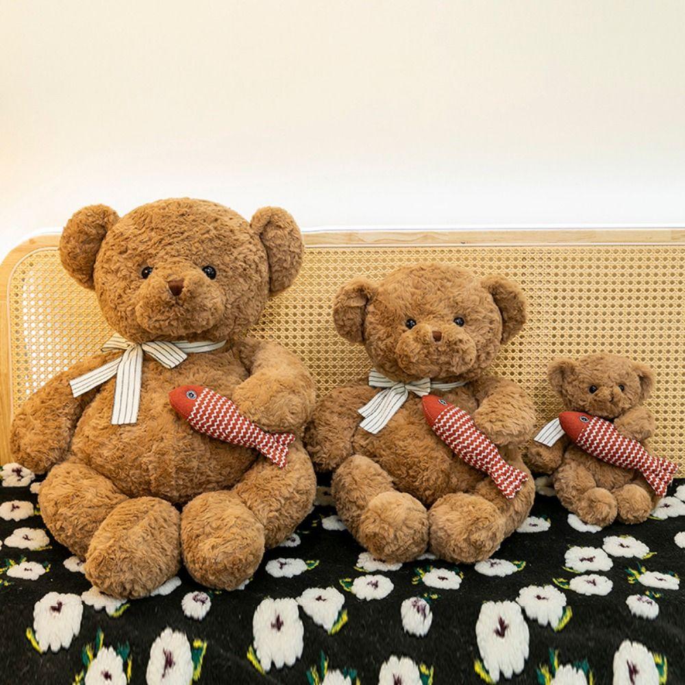 Kong-Fu Bear Stuffed Toy Dressing Bear Stuffed Soft Bear Doll Hug Fish Bear Plush Toy  Home Decor