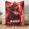Custom Name Superhero Comic Collage Blanket for Couch & Bed, Plush Cozy Fuzzy Blanket Super Soft & Warm Blankets for Fall and Winter. 090814