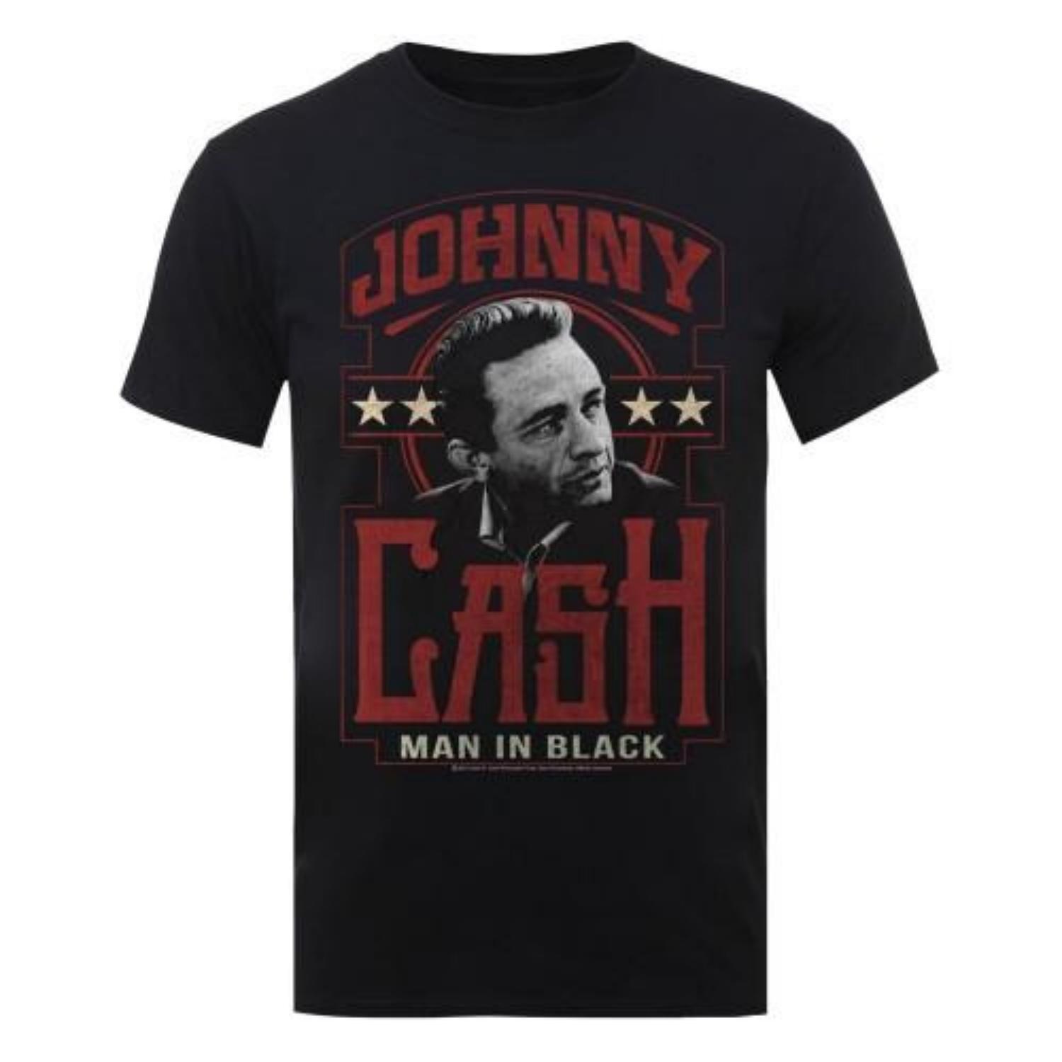 Johnny Cash Womens_Ladies Man In Black T-Shirt S