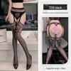 Feimo Seductive Open-Crotch Fishnet Garter Stockings Set for Women