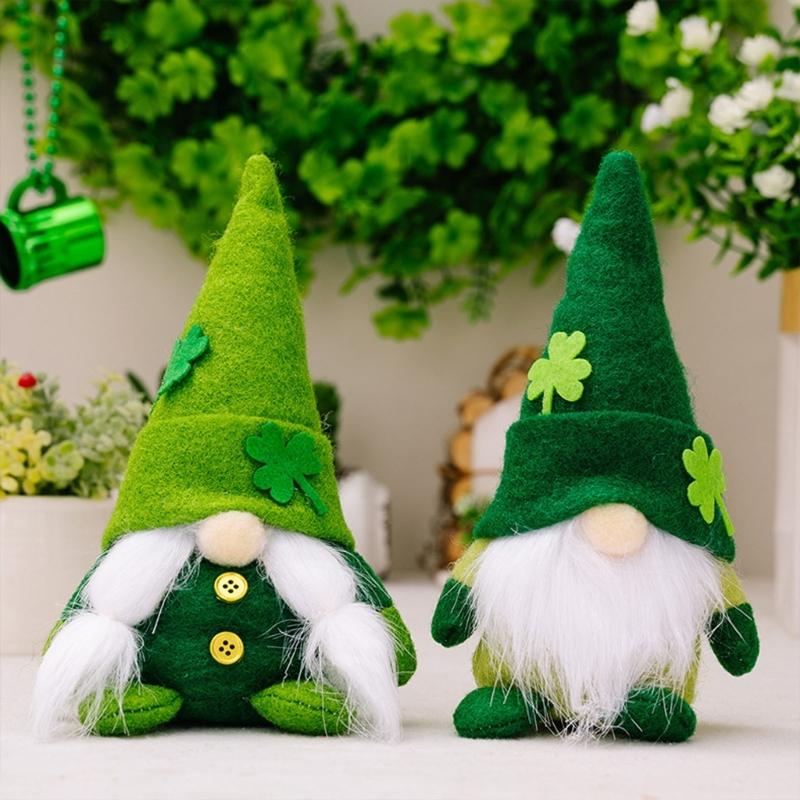 Patrick Day Gnome Decorations Handmade Gnome Ornament, Handmade Gnome Gift for Kid Adult Patrick Day Festival