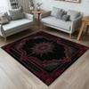 Gothic Black Red Spider Web Area Rug Non-Slip Washable Soft Floor Mat Dark Vintage Carpet for Living Room Bedroom Home Decor