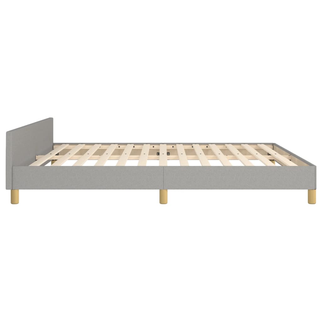 Vidaxl Bed Frame Without Mattress, Light Gray, 160X200 Cm, Upholstered