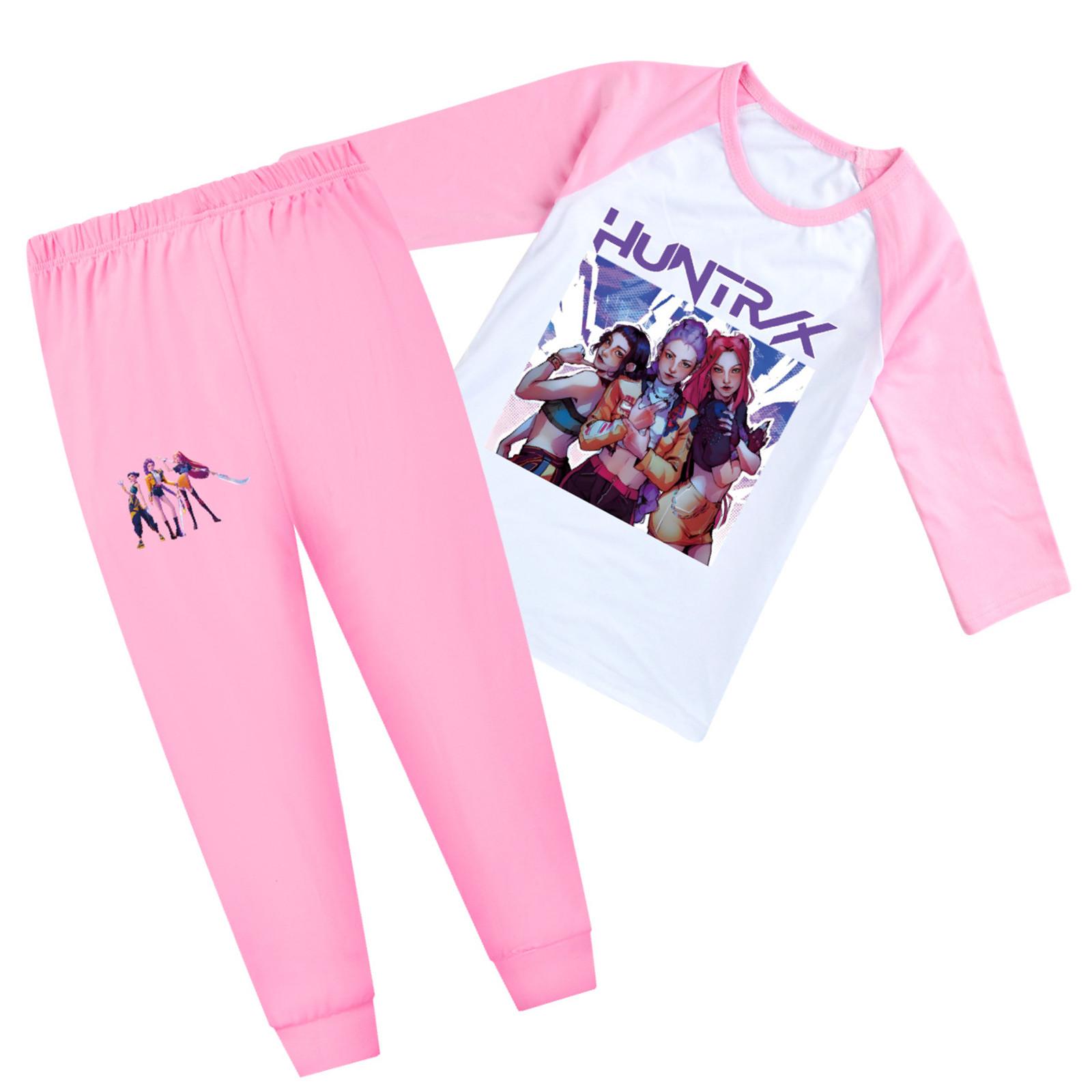 

Children s Summer Sports T-shirt And Pants Two-piece Sportswear Set Half-sleeve Printed Suit 120 рожевий