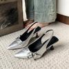 Designer High Heels Sandals Women Stiletto Summer Footwear Pointed Toe Party Ladies Shoes Fashion Buckle Strap Female Pump