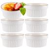 White Porcelain Baking Bowls, 6 Pcs., 275 Ml