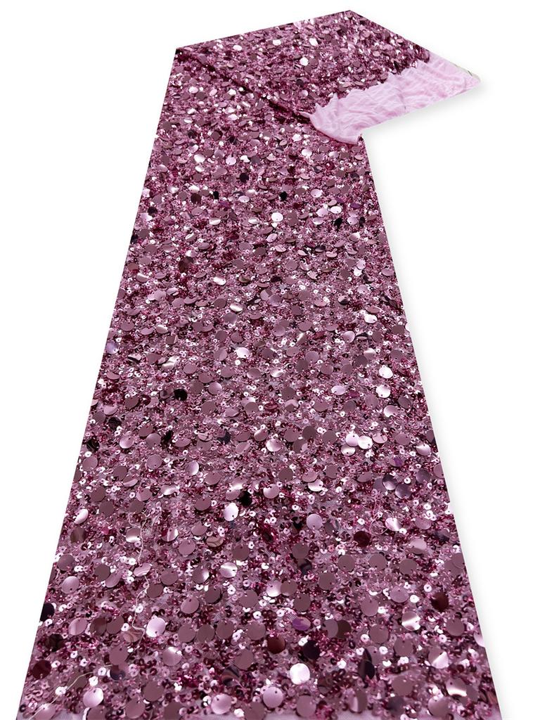 1 Yard 5+9mm Sequin Embroidery Lace Fabric for DiY Sewing Woman Wedding Dresses Clothes Fabrics Party Special Events Fabric