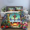Christmas tree and wreaths. Bedding sets Duvet cover sets Duvet covers Pillowcases(1*Duvet Cover 2*Pillowcases without duvet insert)