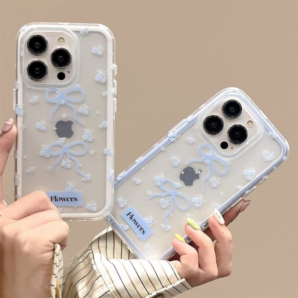 

Голубой чехол 2-в-1 с бантиком для iPhone 14 Pro Max для iPhone 13 Pro Max.