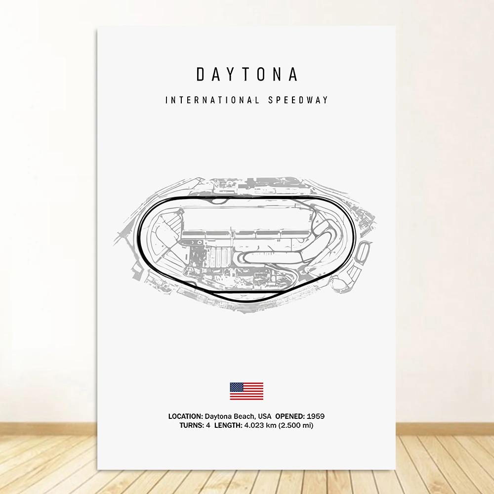 Classic Black And White Vintage Wall Art Formula 1 Imola Monaco Monza Circuit HD Oil On Canvas Posters And Home Decor Gifts