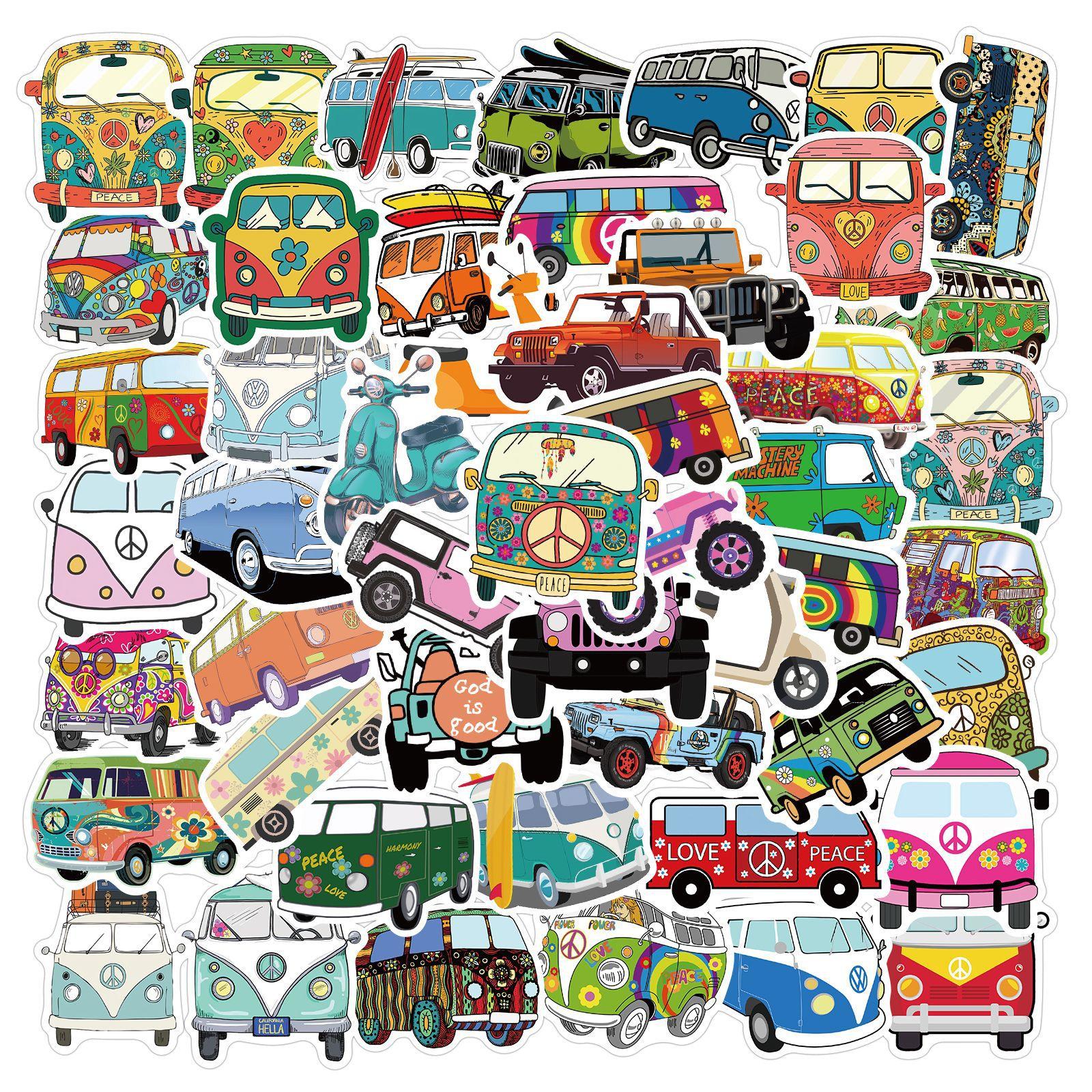 

50 Hip-hop Style Outdoor Bus Bike Graffiti Stickers Suitcase Laptop No Glue Stickers Car Stickers