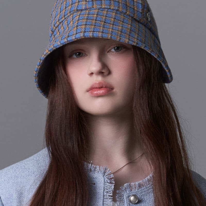 WHITE SANDS Purple Label Modern Retro Check Short Bonnet Hat Lennonel (3 Colors)