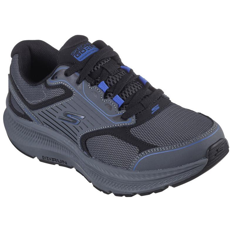 Skechers Go Run Consistent 2.0 Men Grey Blue Low Top Running Shoes Mesh Leather Durable 220866-CCBL