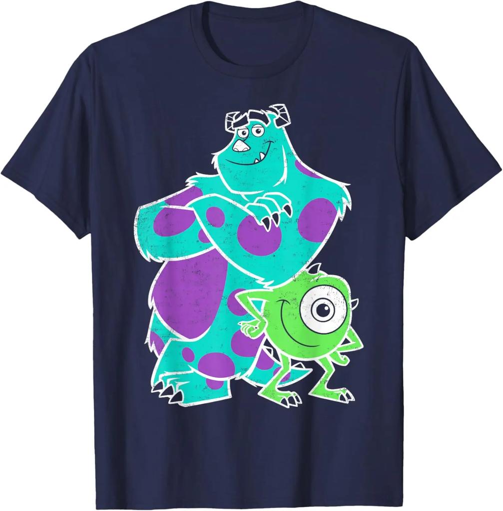 Hot Fashion Pixar Monsters University Sulley & Mike Best Buds T-Shirt S-4XL Four Seasons Gift Unisex