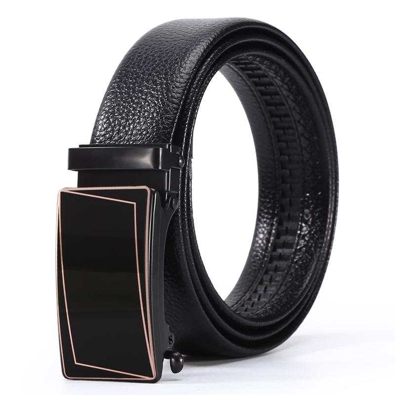 

Ремень мужской ремень с автоматической пряжкой Zhongqing Business Cowhide 130cm