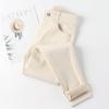 2025 Lente Dames High Waist Fleece-Gevoerd Off-White Harem Jeans