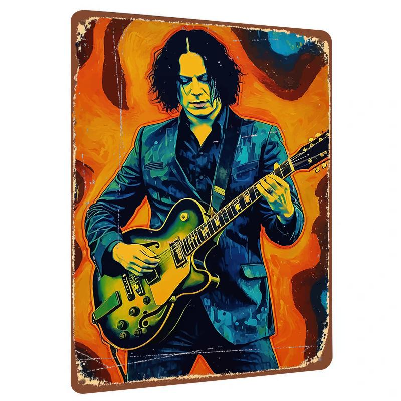 

Rock Guitarist Art Metal Tin Sign Vintage Music Decor Home Bar Wall Hanging Ornament 20x30cm（7.8x11.8inch）