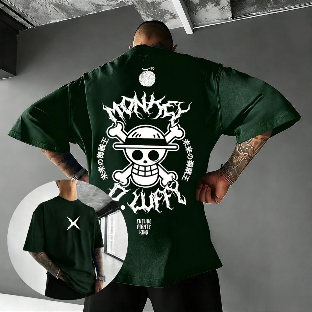 One Piece Monkey D Luffy Anime T-Shirt Herren Damen Streetwear Kurzarm Tee 2026 Sommer Grafikdruck Übergroß Lässige Oberteile Y2k