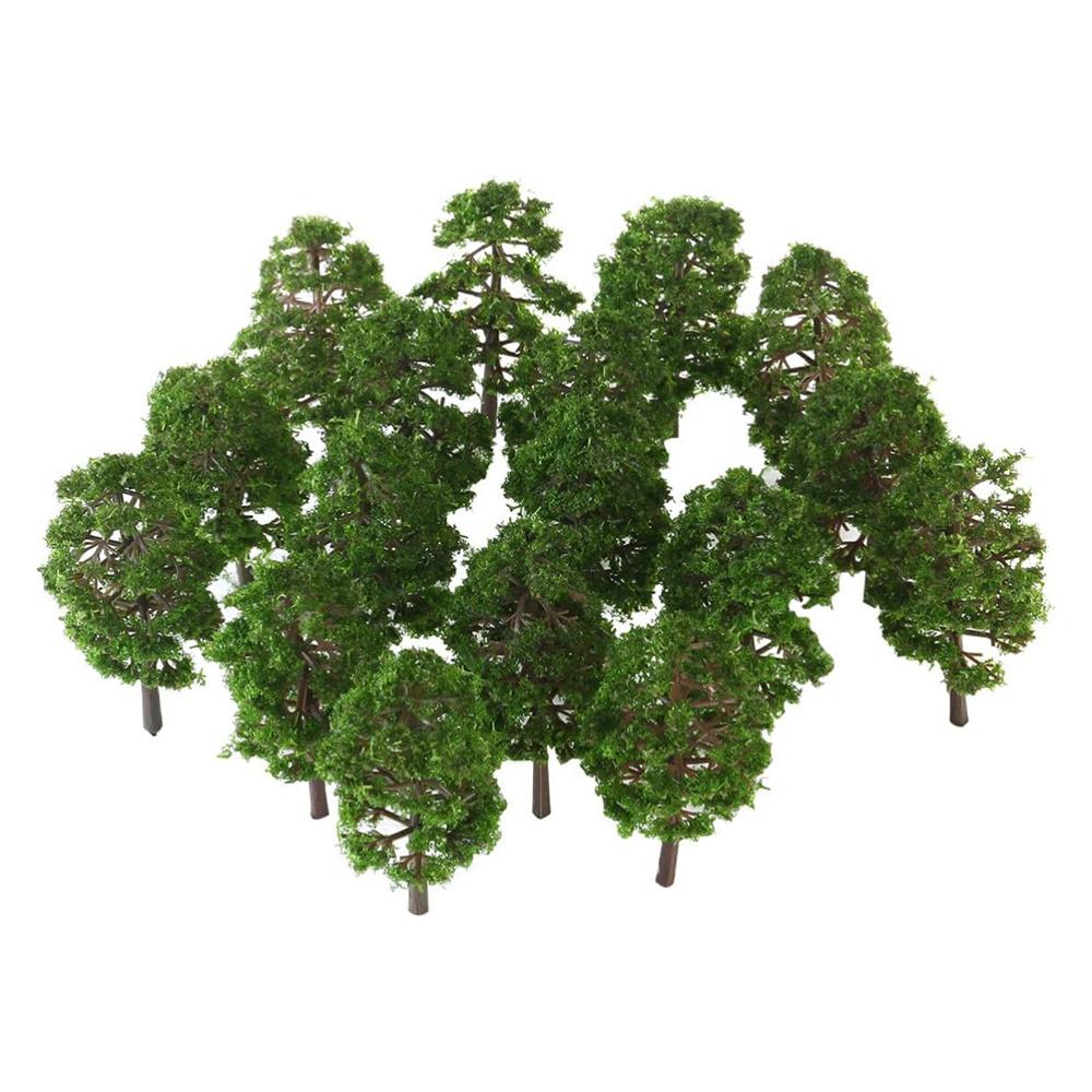 80Pcs 3.5cm HO OO Scale Model Trees Train Railroad Layout Diorama For Wargame Scenery