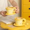 Creative Banana Appearance Fruit Ceramic Cup and Saucer Personalized Ins Coffee Cup Home/office Desktop Decoration Mug