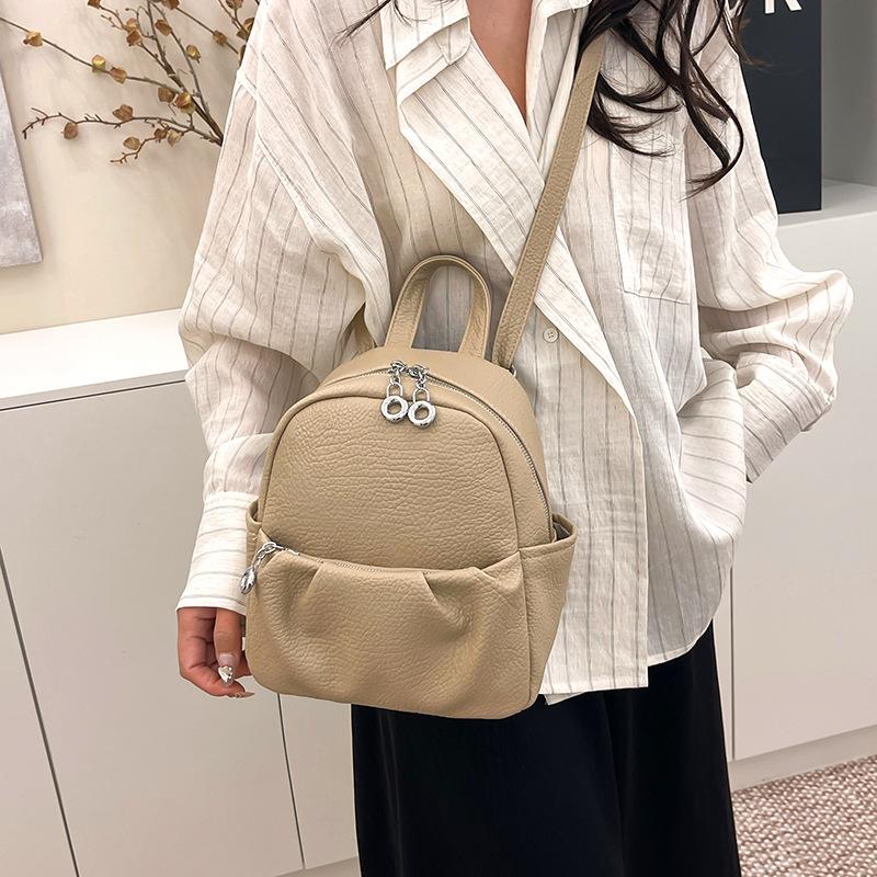 New Travel Lightweight Handbag Women's Casual Fashion Pleated Trend Versatile Backpack