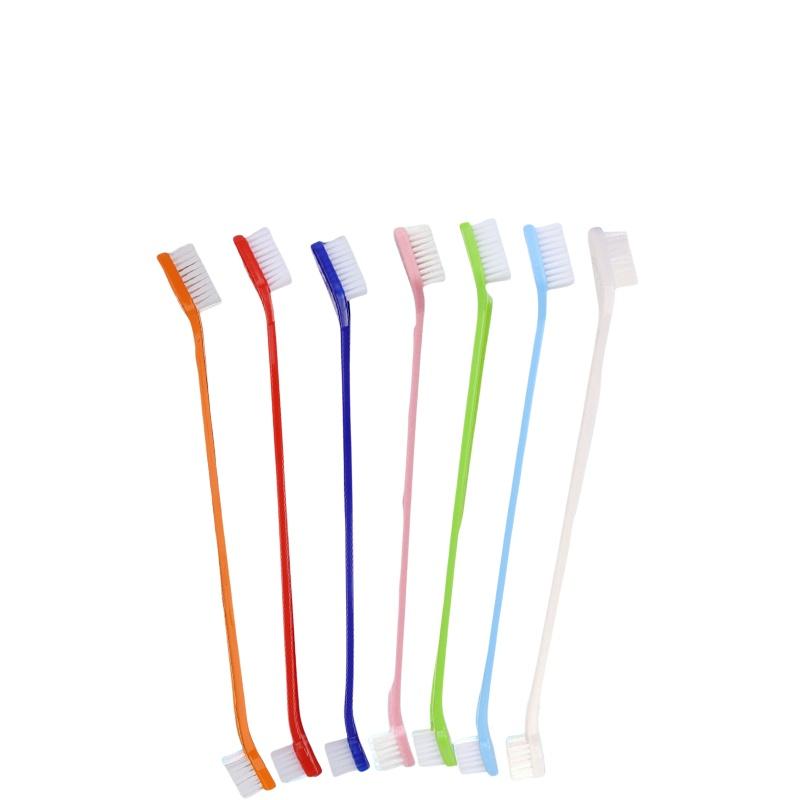 Dog Cat Toothbrush Set Soft Bristles for Small Pets Oral Care Reduces Plaque Daily Cleaning Solution