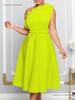 Plus Size Women's One-Shoulder Ruffle High-Waisted Evening Gown Dress