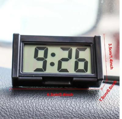 Mini Dijital Saat Büyük Ekran Araba Gösterge Paneli Elektronik Saat Kendinden Yapışkanlı Mini Saatler Dayanıklı Araba Saatleri Kamyon Gösterge Paneli İçin