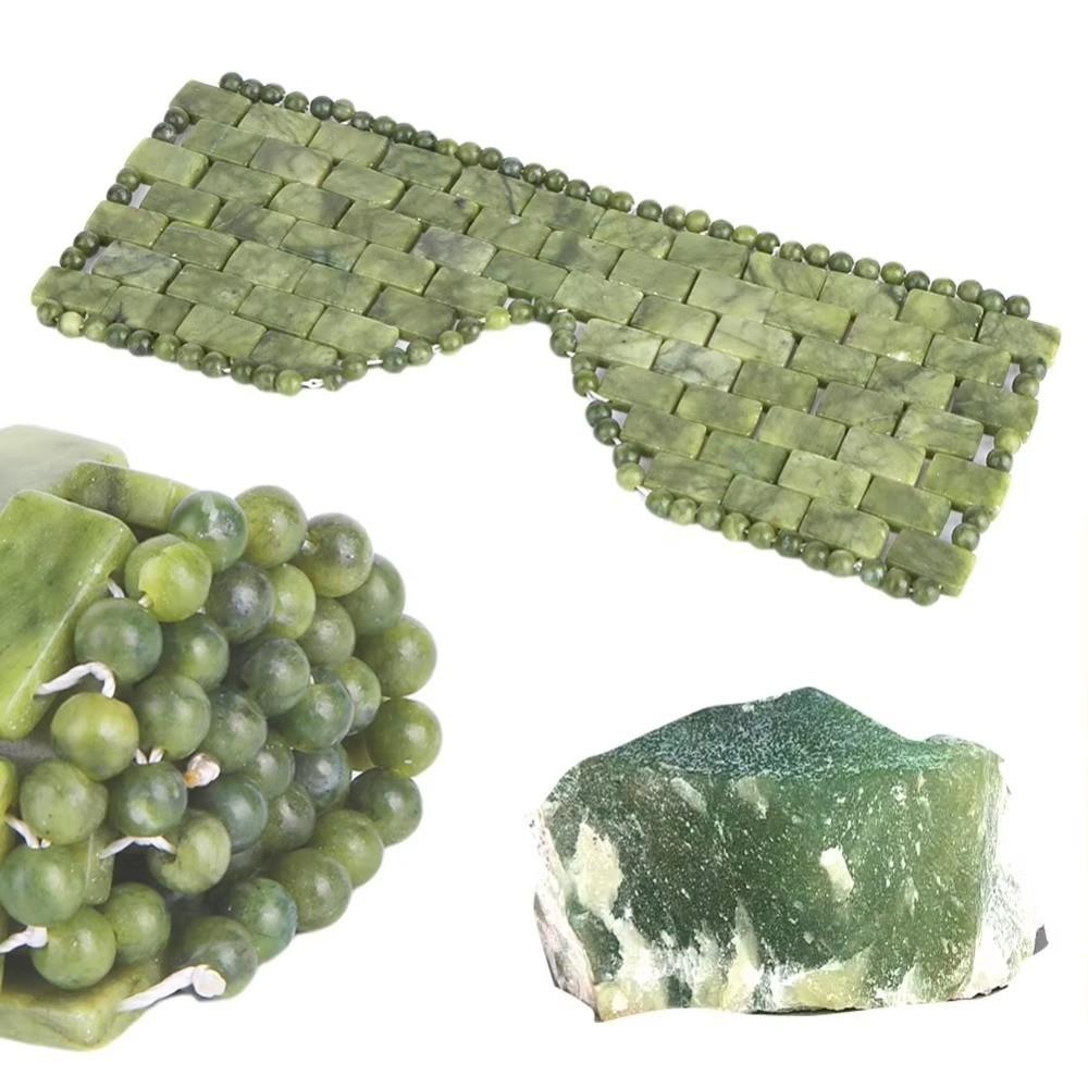 Augenmassagegerät Jade-Augenmaske Gesichts-SPA Kühlende Gesichtsmaske Geschenk Schlaf-Augenmaske Augenentspannung