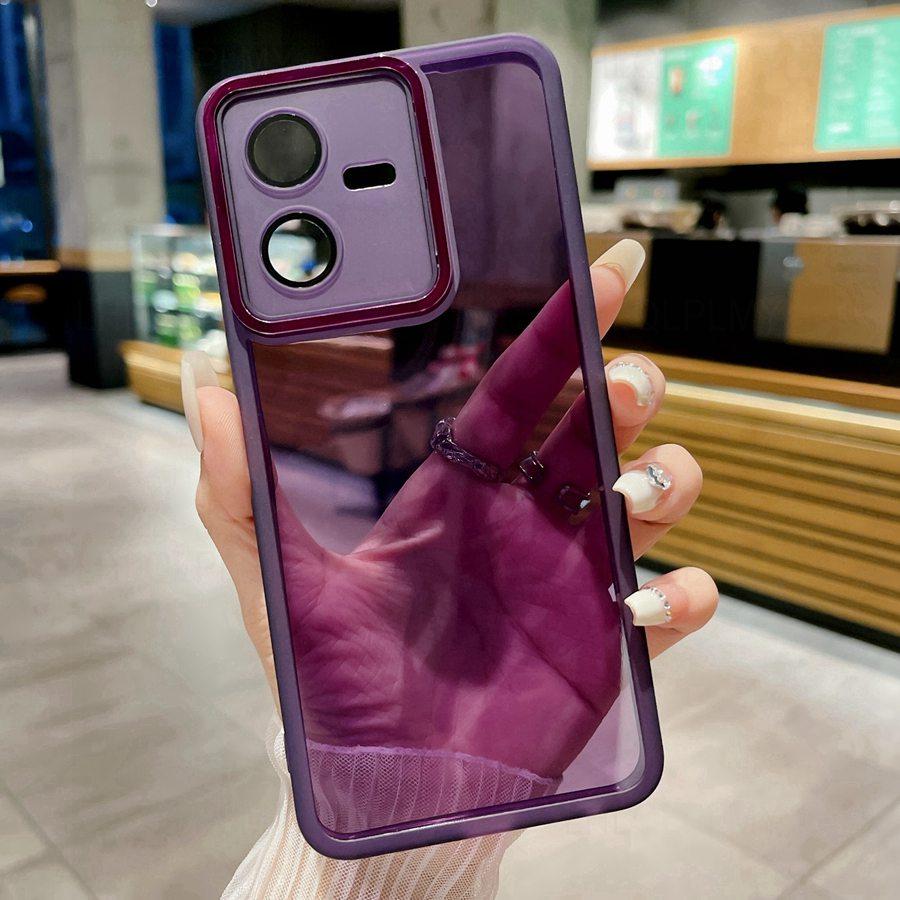 Transparent Phone Case For Vivo Y21D V60 Lite Y04 Y29 Y38 V40 V29 V30 Y35 Y33S Y27 Y18 Y31 Y19S V29E Y53S Y28 Y21S Camera Lens Protector Film Cover