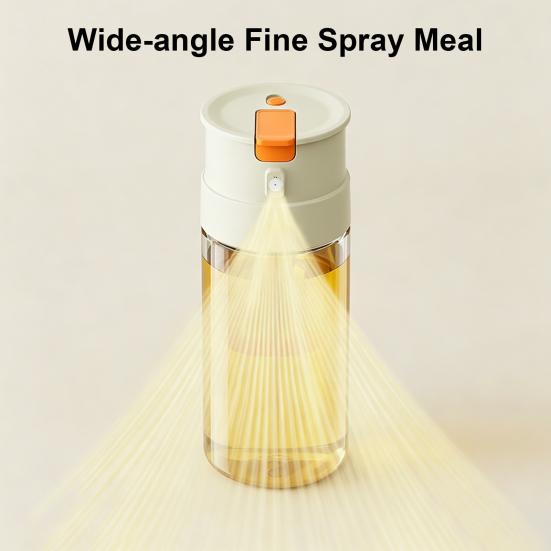 Sprühen und Gießen Ölflasche Doppelnutzung Transparent 650ml Küchenölzerstäuber mit Reinigungsbürste zum Kochen BBQ Salat Olivenöl