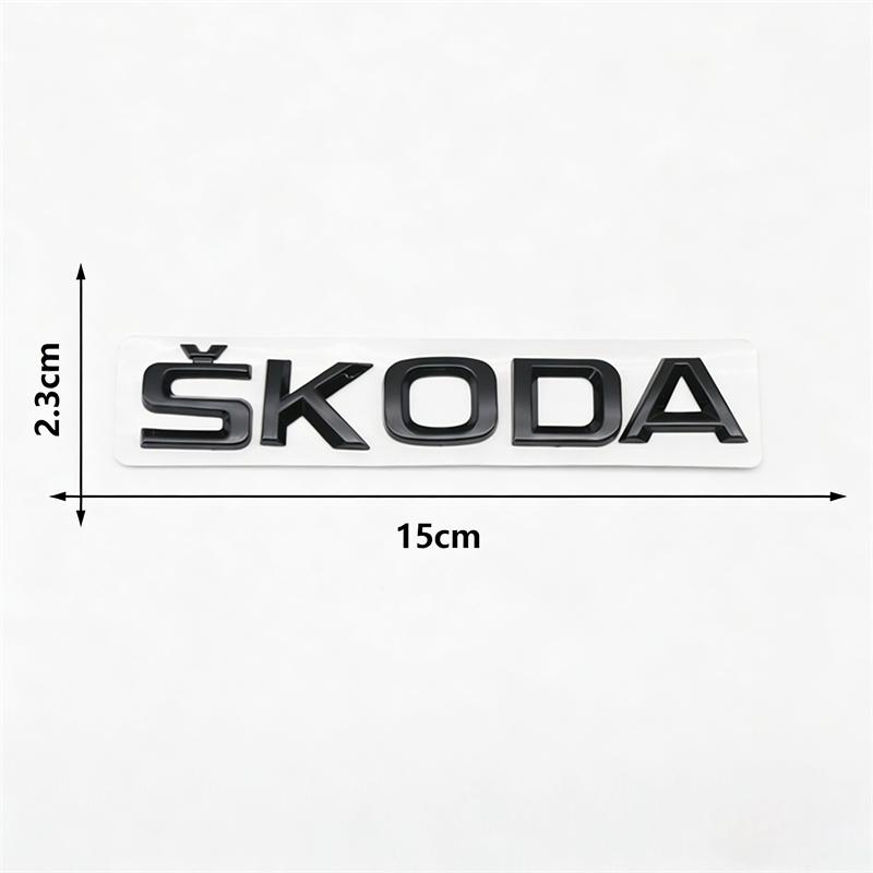 BAUQ3 Car Accessories Letter Sticker Tool for Skoda RS Yeti Fabia Superb Octavia Kodiaq Karoq Tour Rapid Car Trunk Logo
