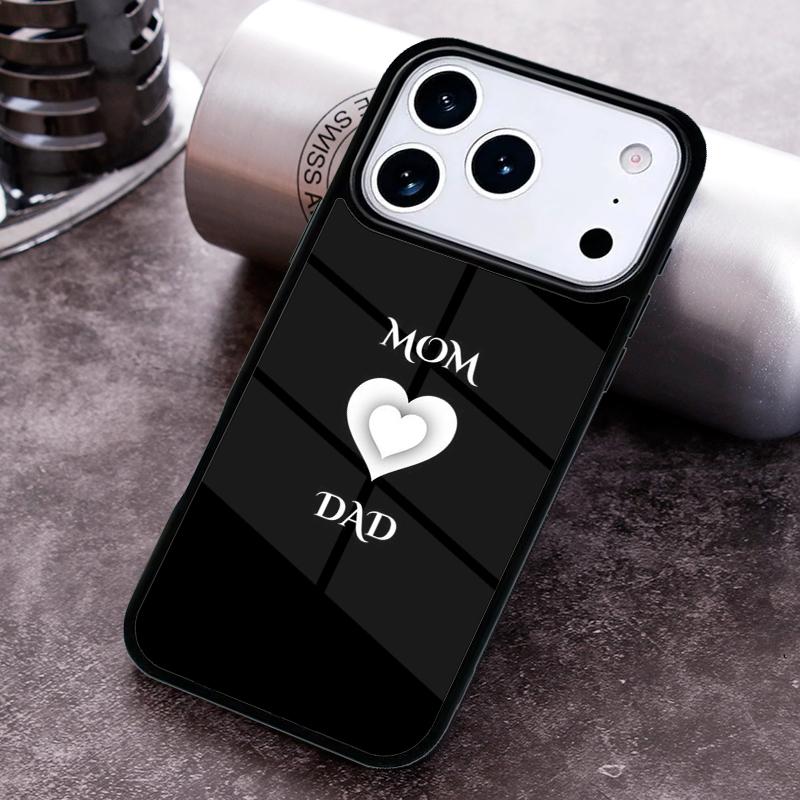 Mom Dad Baby Family Phone Case for iPhone 17 16 15 Pro Max Air 14 13 12 11 Plus Shockproof Capa Cover