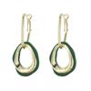 Irregular Geometric Design Circle Drop Earrings - Versatile & Stylish Accessories