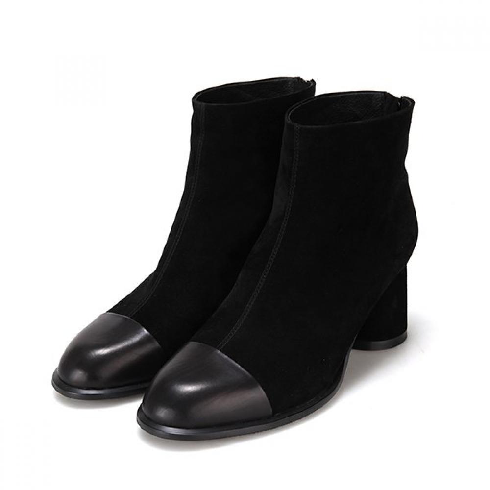 Barbara Leather Suede Color Block Ankle Boots 6.5cm Bbg865bk 250mm