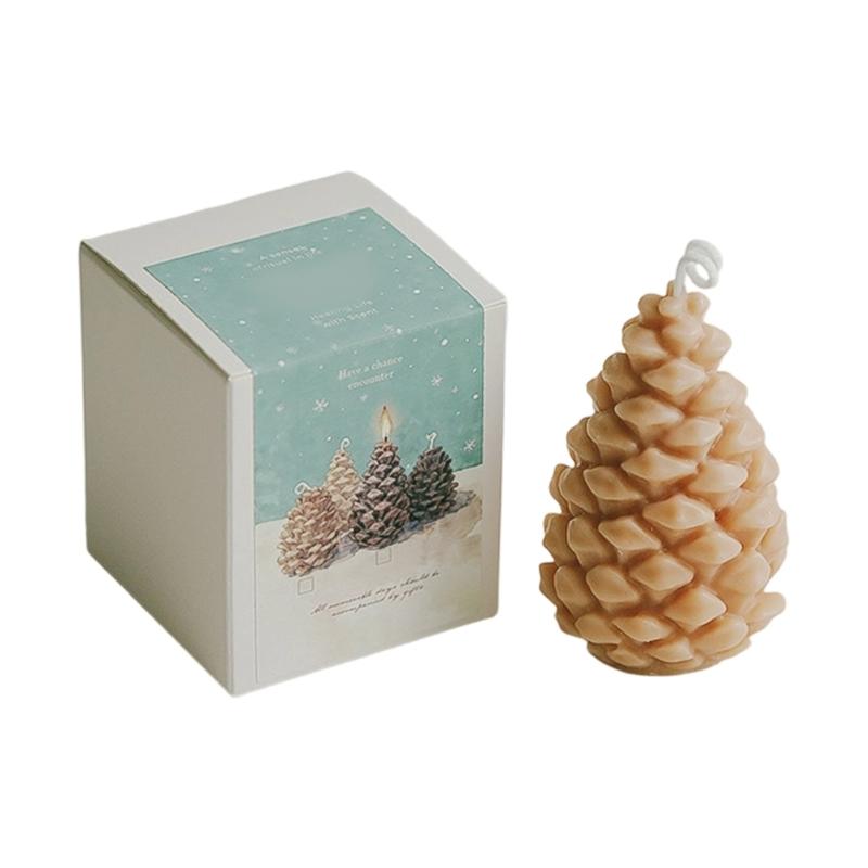 Christmas Pinecone Soys Wax Candle For Holiday Decoration With Natural Essential Oil Festival Aromas Accessory