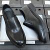 Lederschuhe mit rundem Kopf und Fuß, Herren-Business-Kleid, Leder-Derby, atmungsaktiv, lässig, zum Pendeln, Lazy One Pedal, Herren-Lederschuhe