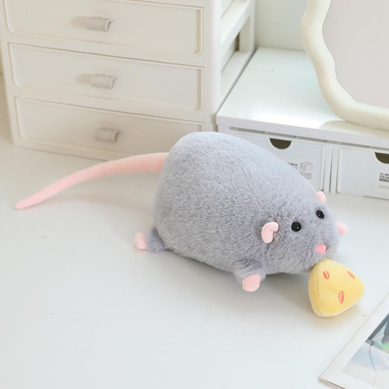 Pull String Cheese Rat Soft Stuffed Plush Toys Big Mouse Dolls Throw Pillow Cute Rats Stuffed Plushies Gifts For Girls Boys Kids