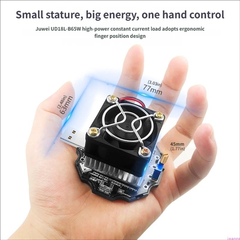 65W Adjustable Constant Current Discharge Load With Temperature Control Fan And Aluminum Heat Sink For Battery Testing