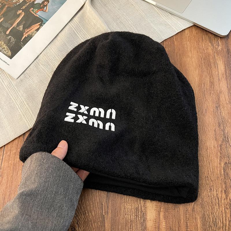 Women's autumn and winter hats, crimped warm knitted hats, ear protectors, cold-proof pullovers, and headcaps for men