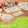 Montessori Wooden Learning Game Board for Kids 4 Color Shape Matching Cognition Brain Development Logic Thinking Educational Toy